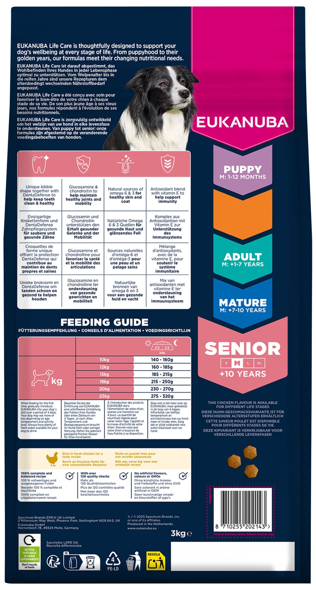 Krmivo EUKANUBA Senior Medium rich in fresh chicken 3 kg-KS