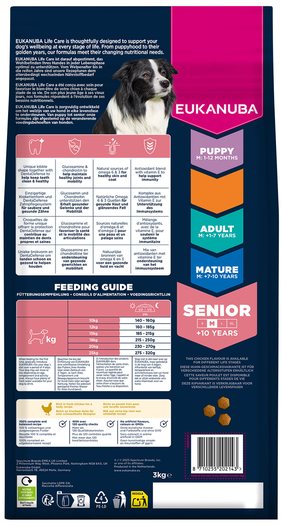 Krmivo EUKANUBA Senior Medium rich in fresh chicken 3 kg-KS