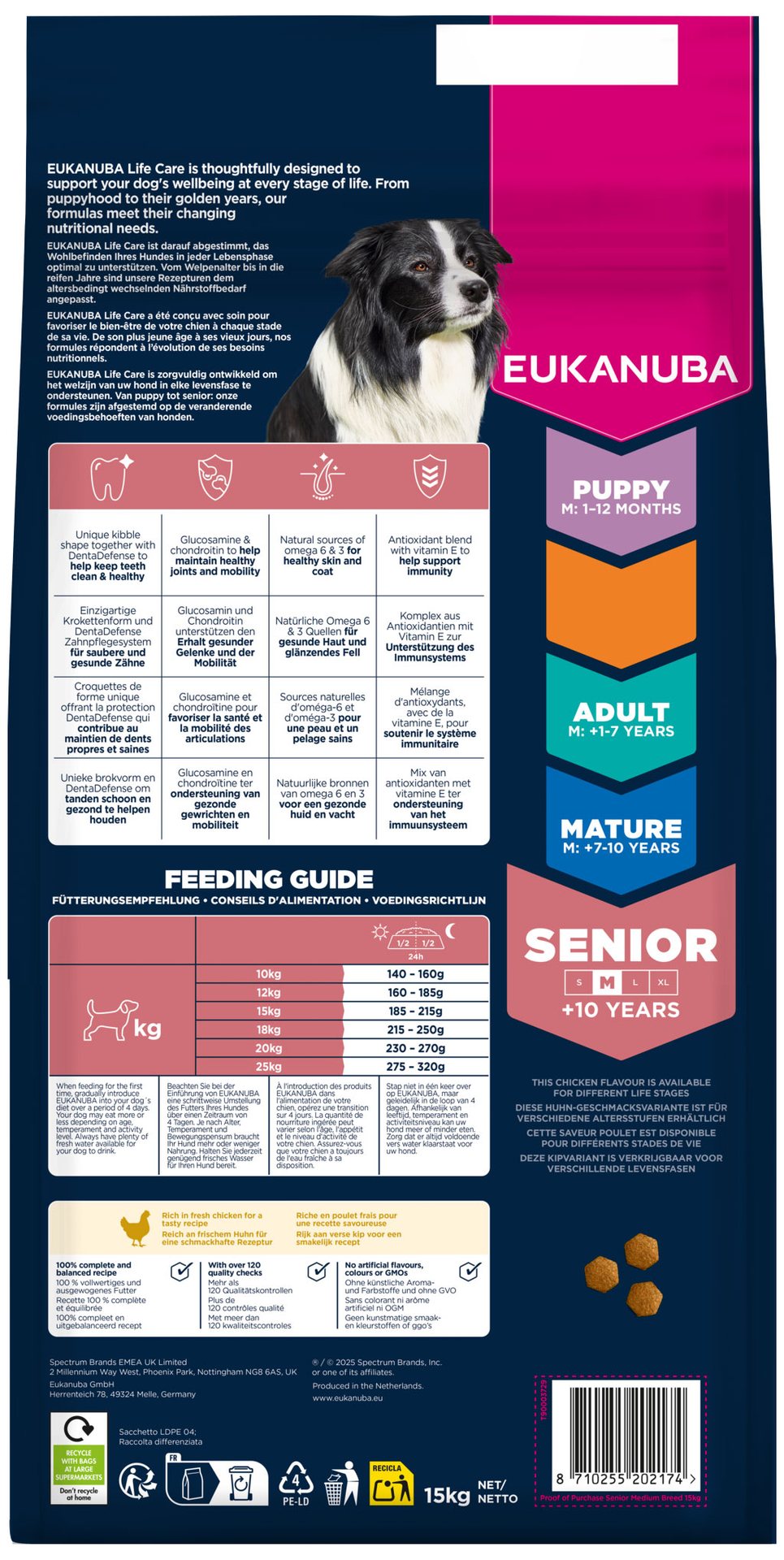 Krmivo EUKANUBA Senior Medium rich in fresh chicken 15 kg-KS