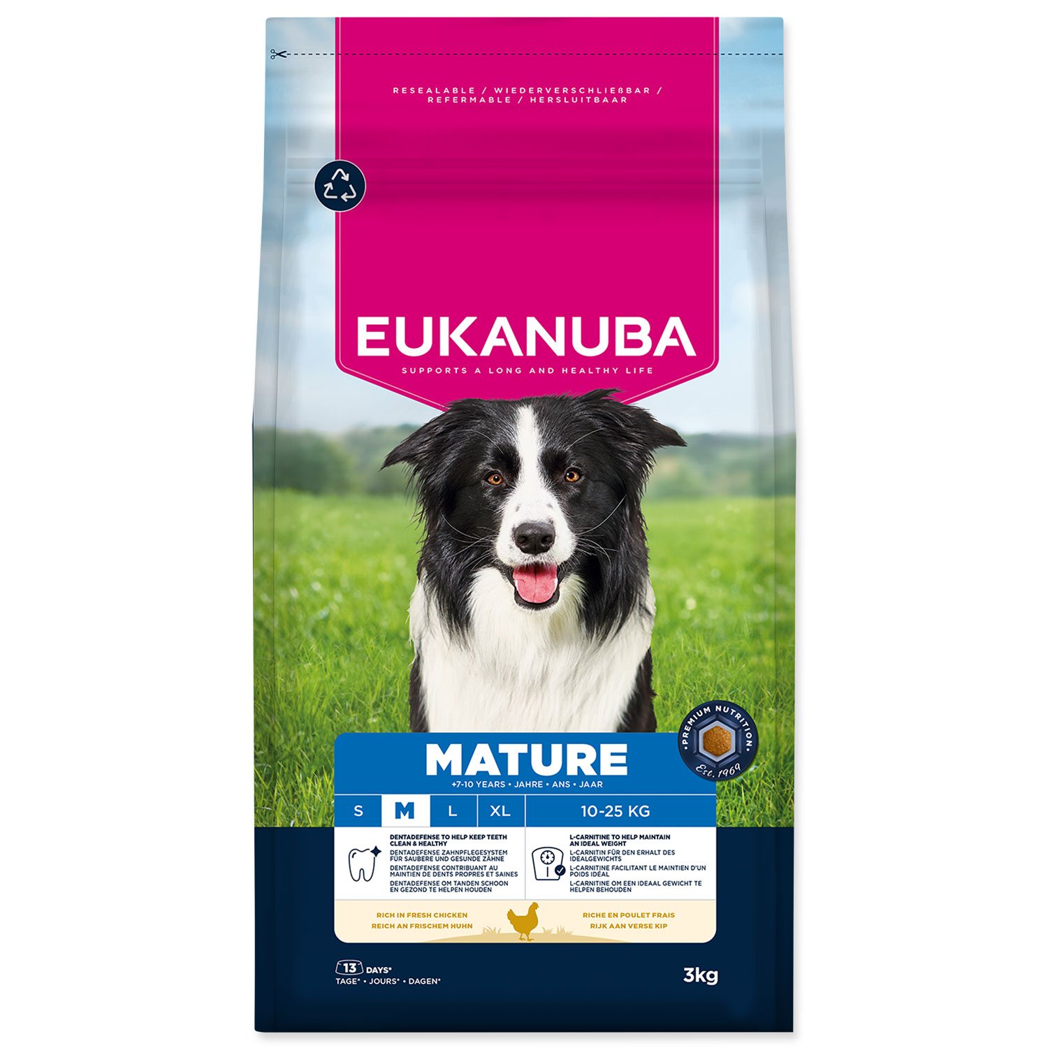 Krmivo EUKANUBA Mature Medium rich in fresh chicken 3kg-KS