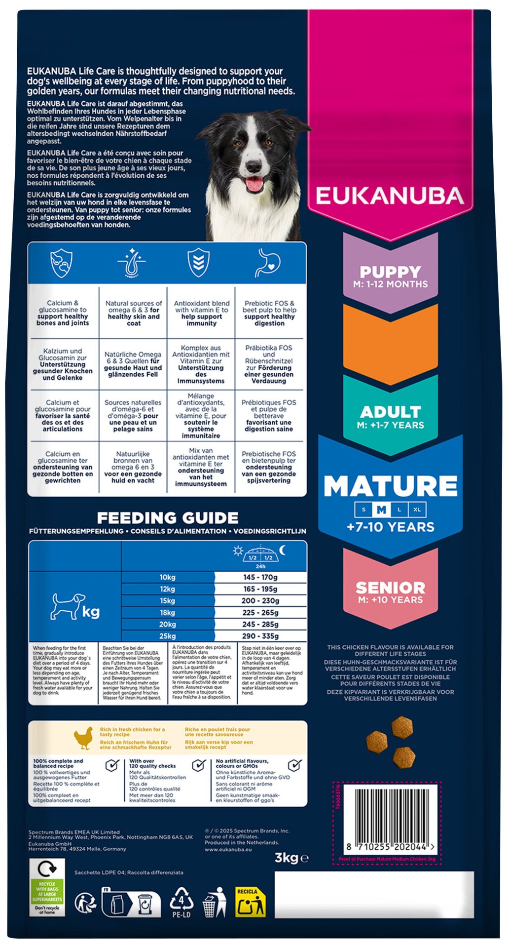 Krmivo EUKANUBA Mature Medium rich in fresh chicken 3kg-KS