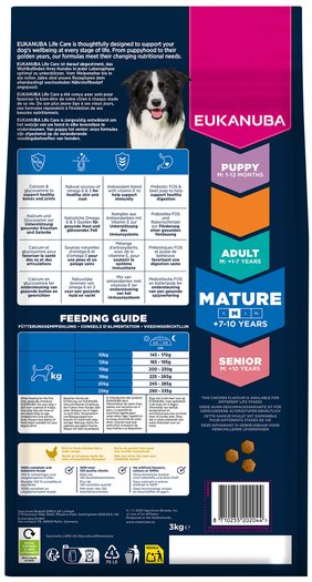 Krmivo EUKANUBA Mature Medium rich in fresh chicken 3kg-KS