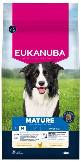 Krmivo EUKANUBA Mature Medium rich in fresh chicken 15kg-KS
