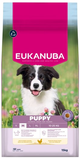 Krmivo EUKANUBA Puppy Medium rich in fresh chicken 15kg-KS