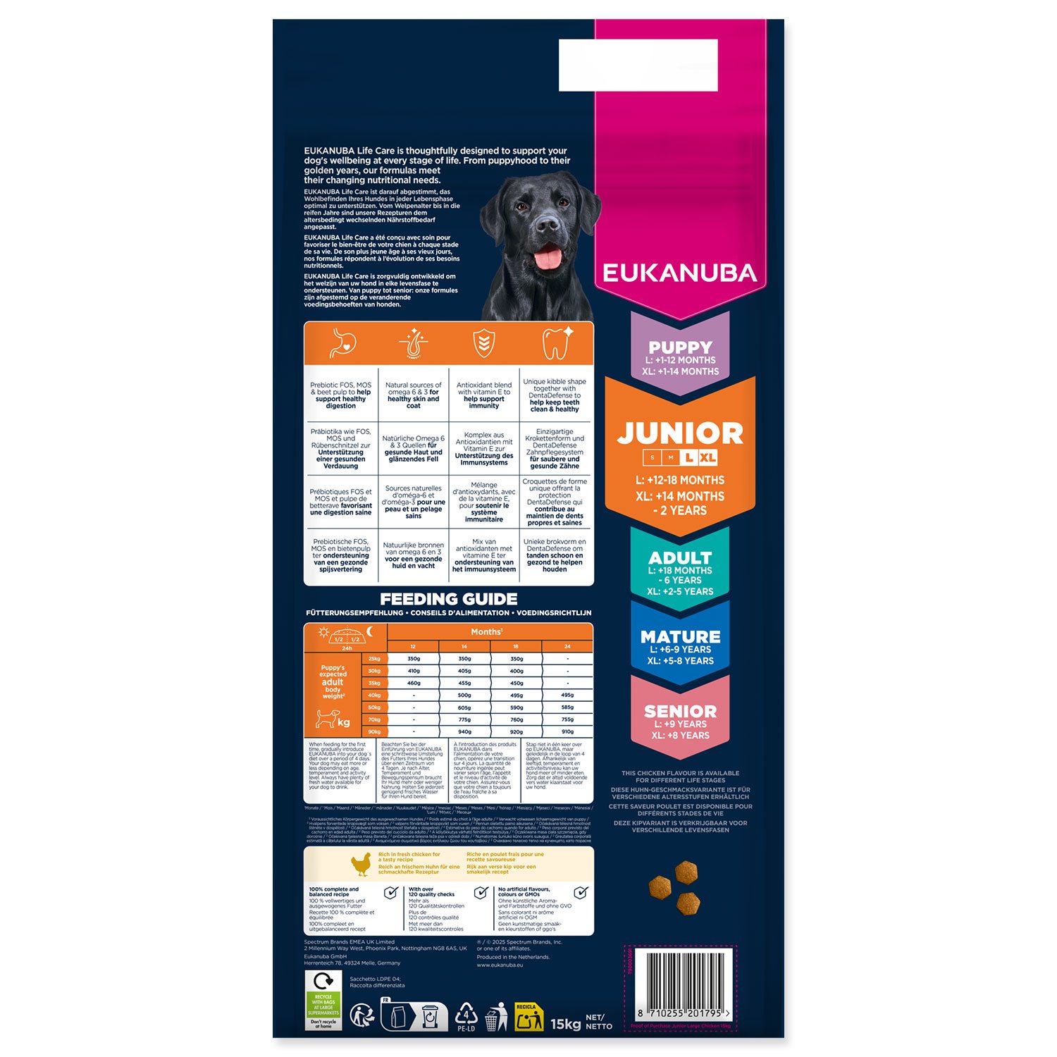 Krmivo EUKANUBA Junior Large rich in fresh chicken 15 kg-KS