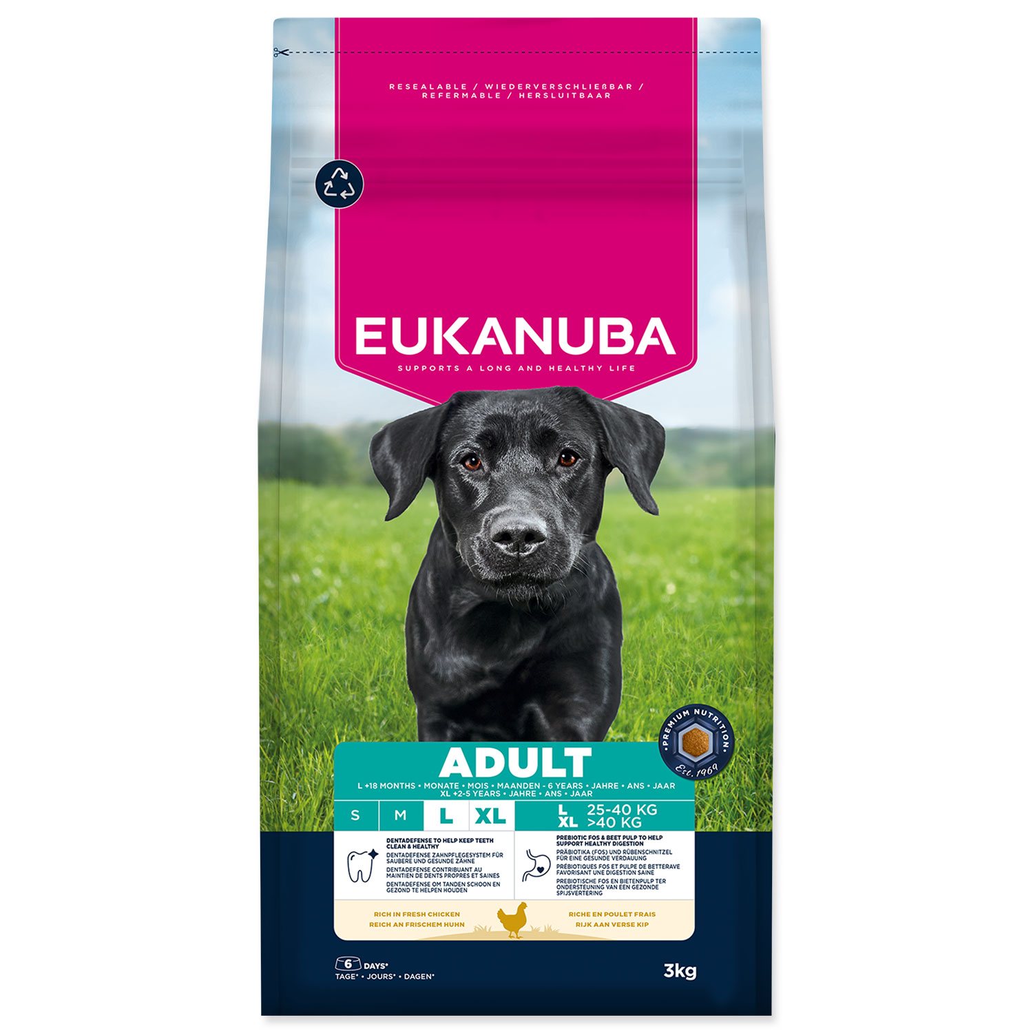 Krmivo EUKANUBA Adult Large rich in fresh chicken 3 kg-KS