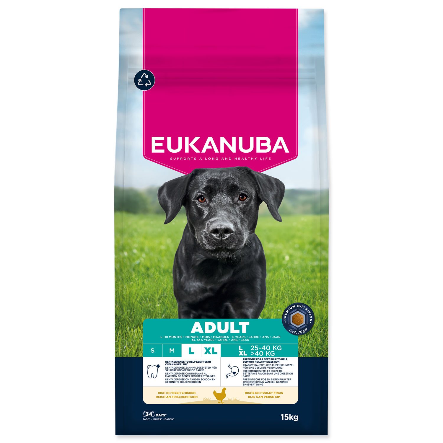 Krmivo EUKANUBA Adult Large rich in fresh chicken 15 kg-KS