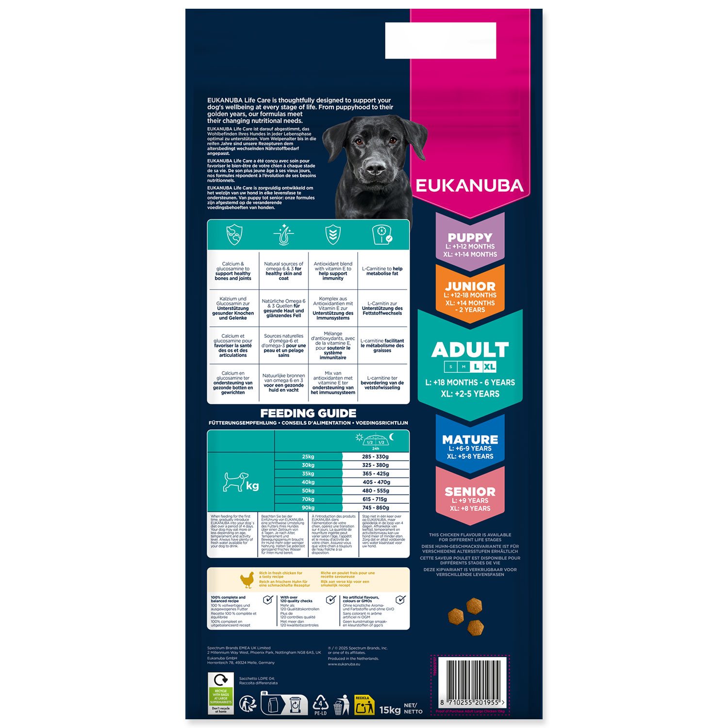 Krmivo EUKANUBA Adult Large rich in fresh chicken 15 kg-KS