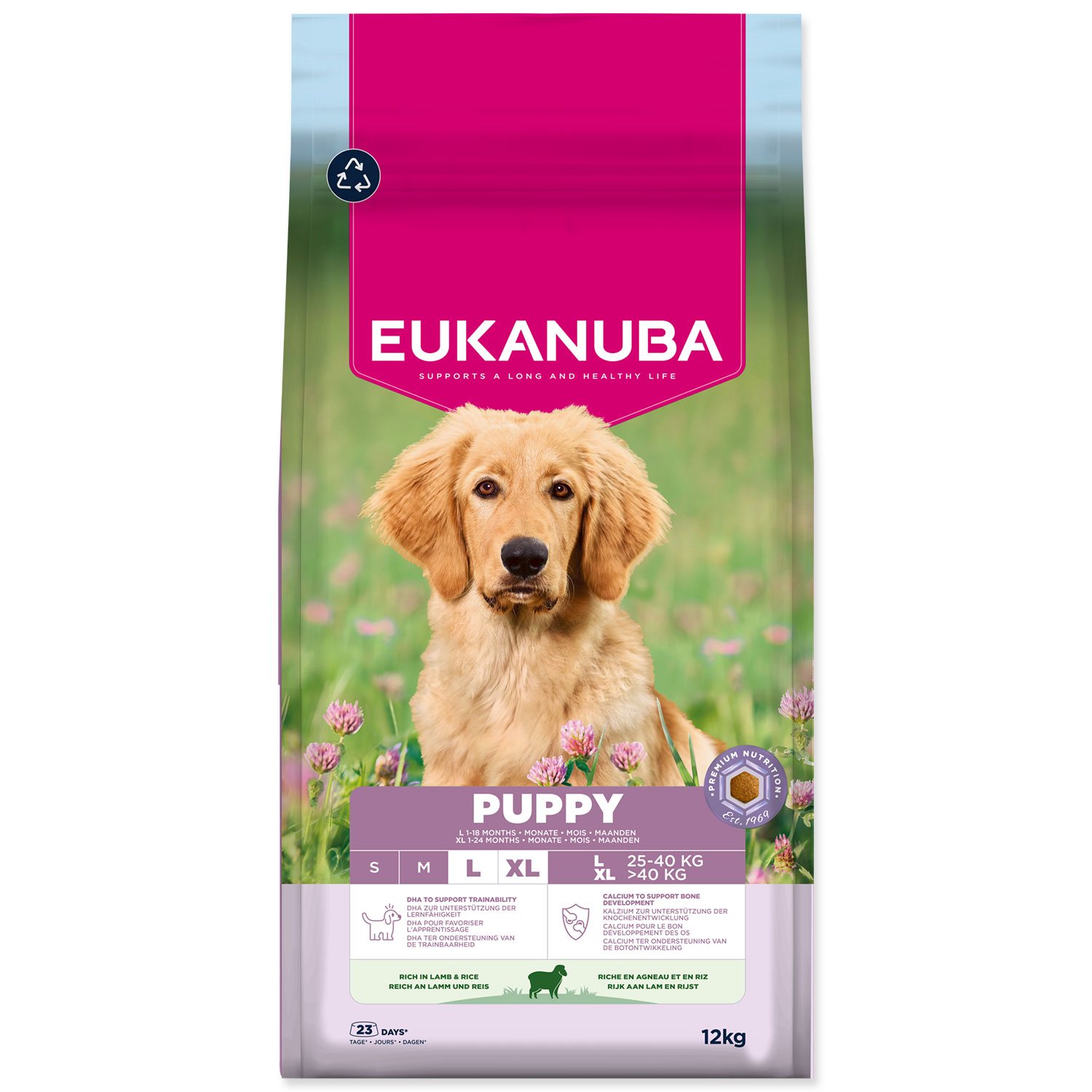 Krmivo EUKANUBA Puppy Large rich in lamb 12kg