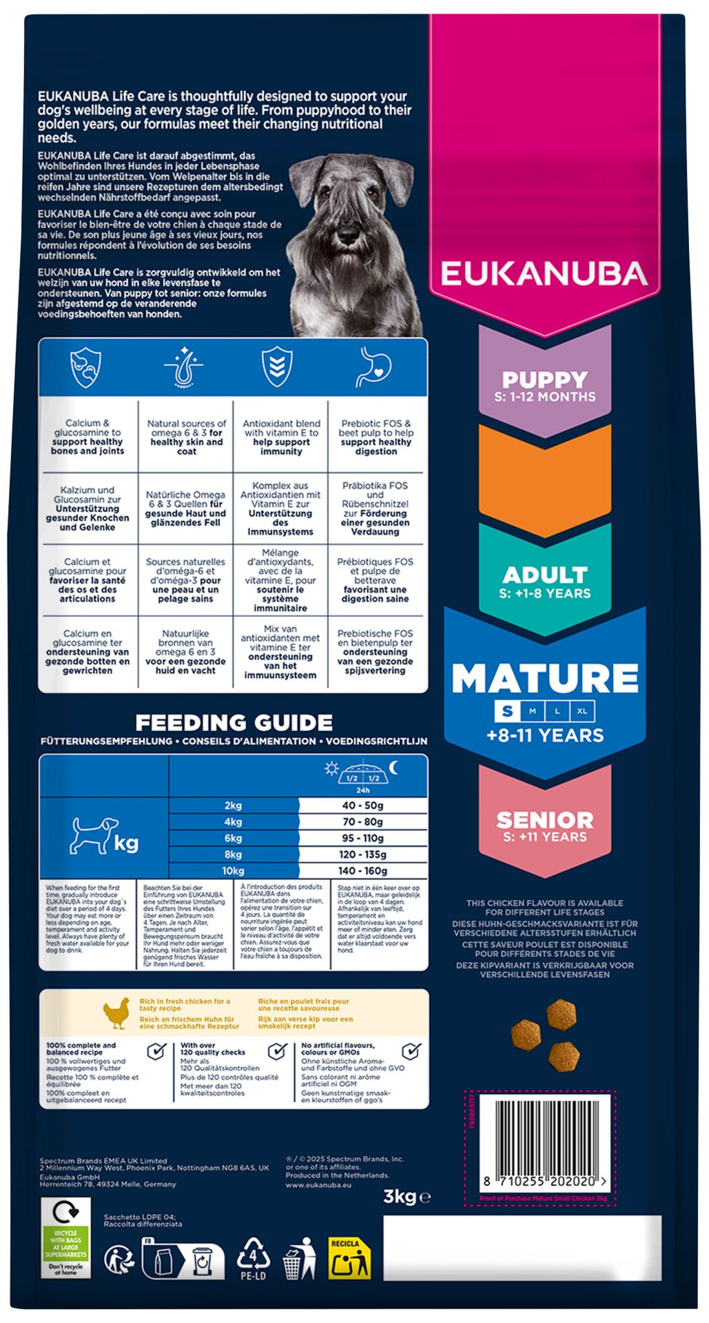 Krmivo EUKANUBA Mature Small rich in fresh chicken 3kg-KS