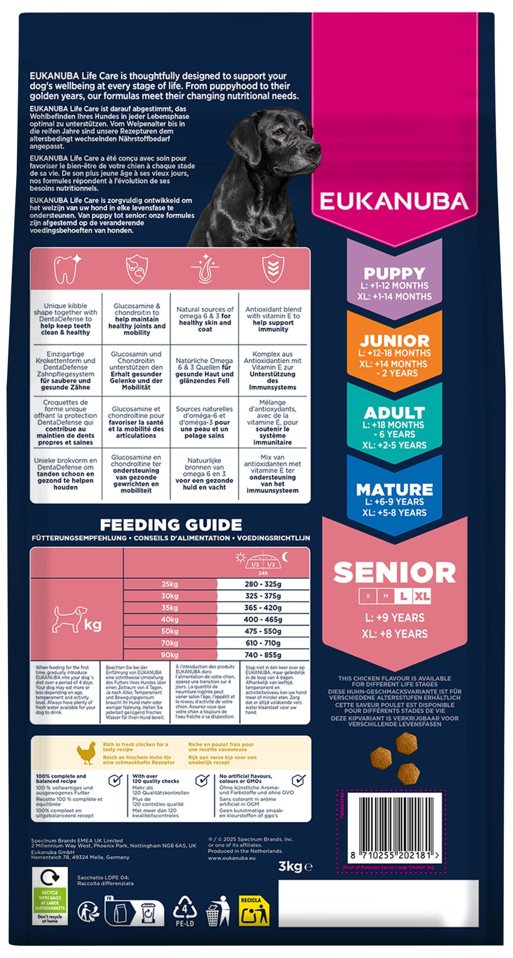 Krmivo EUKANUBA Senior Large rich in fresh chicken 3kg-KS