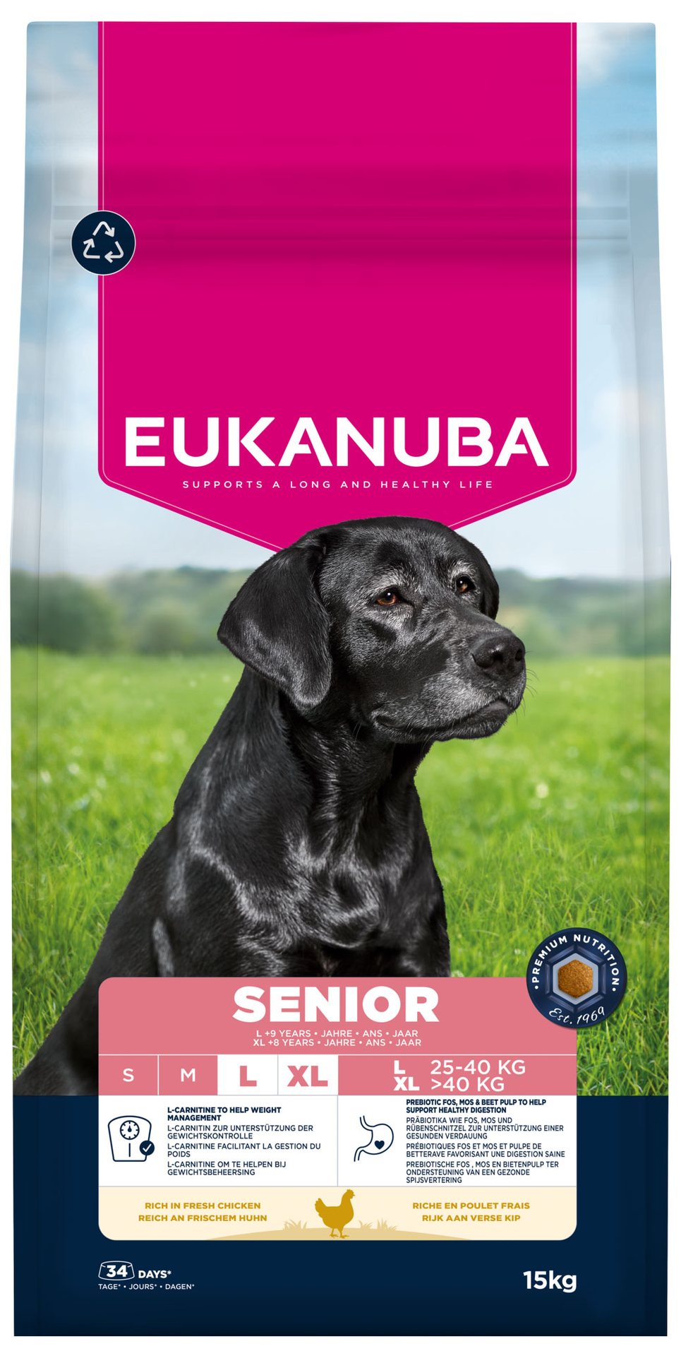 Krmivo EUKANUBA Senior Large rich in fresh chicken 15 kg-KS