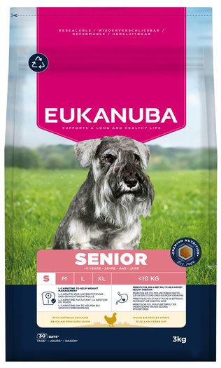 Krmivo EUKANUBA Senior Small rich in fresh chicken 3kg-KS
