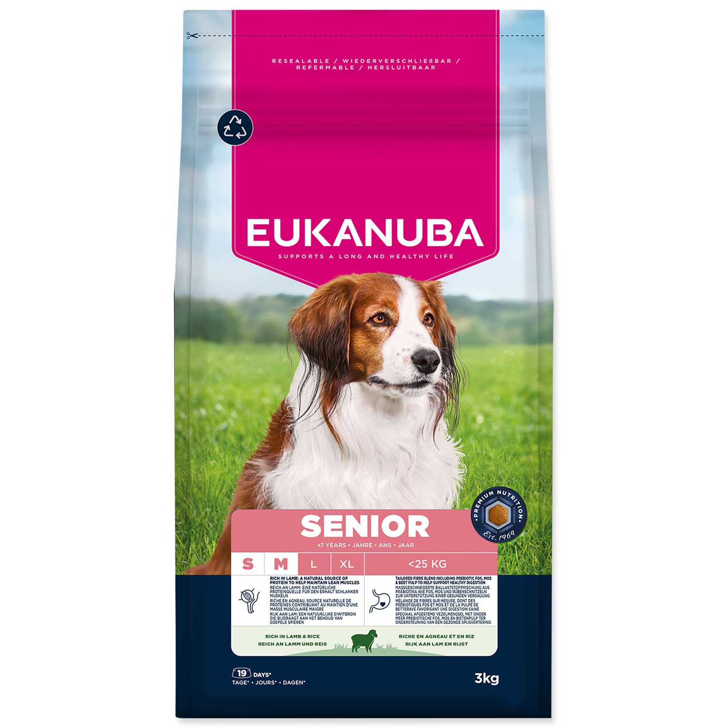 Krmivo EUKANUBA Senior Small and Medium rich in lamb 3kg