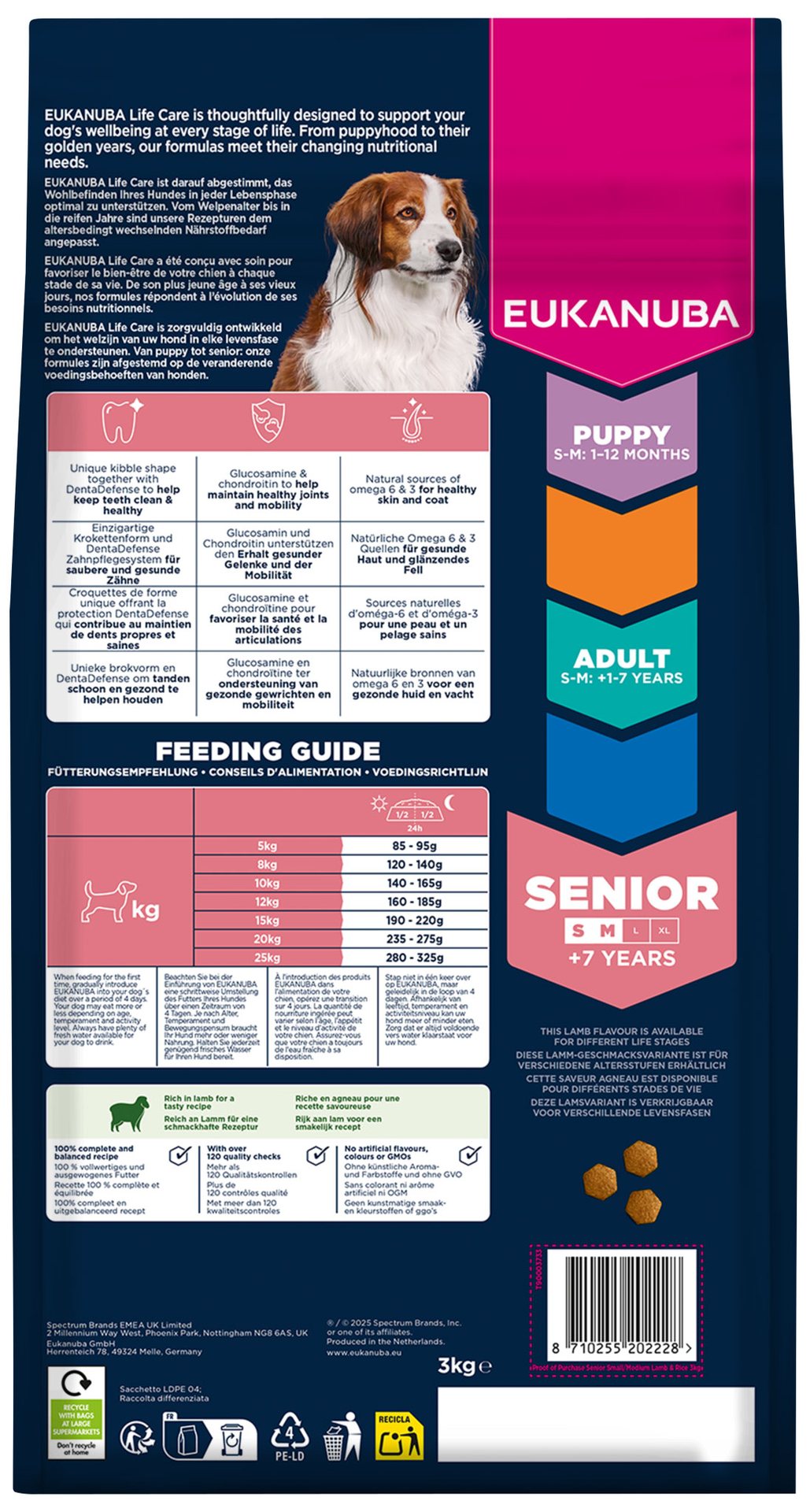 Krmivo EUKANUBA Senior Small and Medium rich in lamb 3 kg-KS