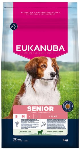 Krmivo EUKANUBA Senior Small and Medium rich in lamb 3kg-KS