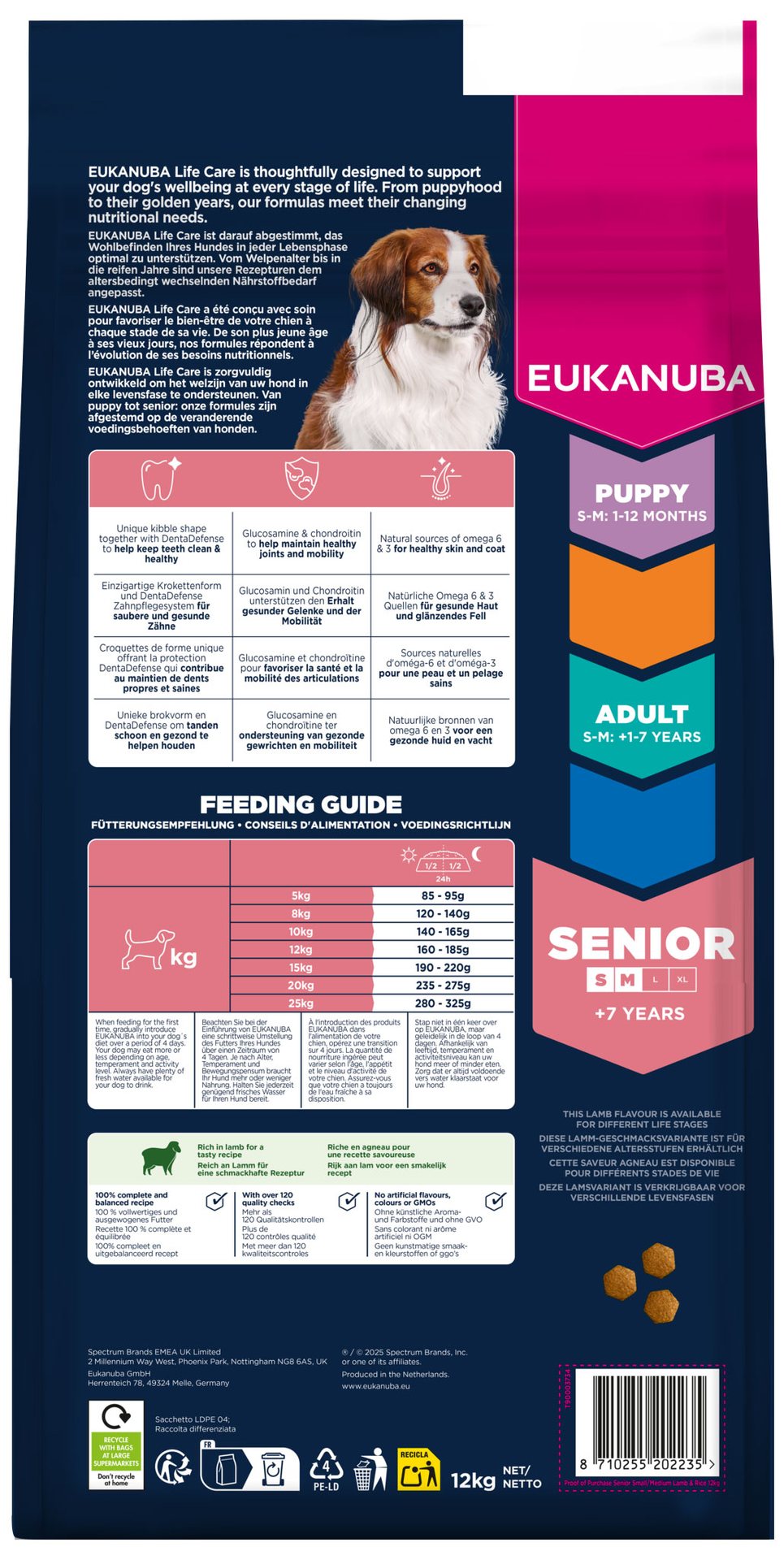 Krmivo EUKANUBA Senior Small and Medium rich in lamb 12kg-KS