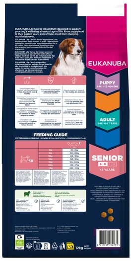 Krmivo EUKANUBA Senior Small and Medium rich in lamb 12kg-KS