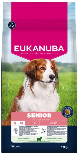 Krmivo EUKANUBA Senior Small and Medium rich in lamb 12kg-KS