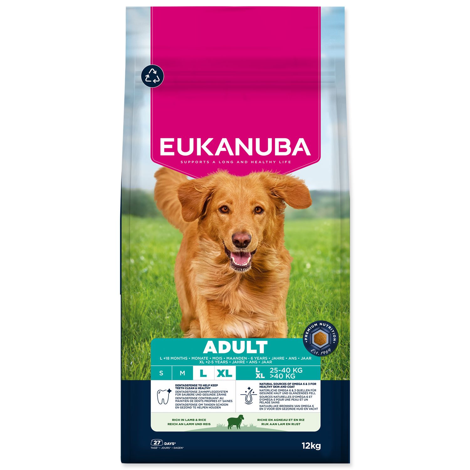 Krmivo EUKANUBA Adult Large rich in lamb and rice 12 kg-KS