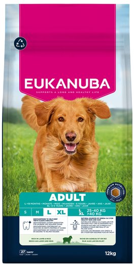Krmivo EUKANUBA Adult Large rich in lamb and rice 12kg-KS