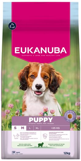 Krmivo EUKANUBA Puppy Small & Medium rich in lamb 12kg-KS