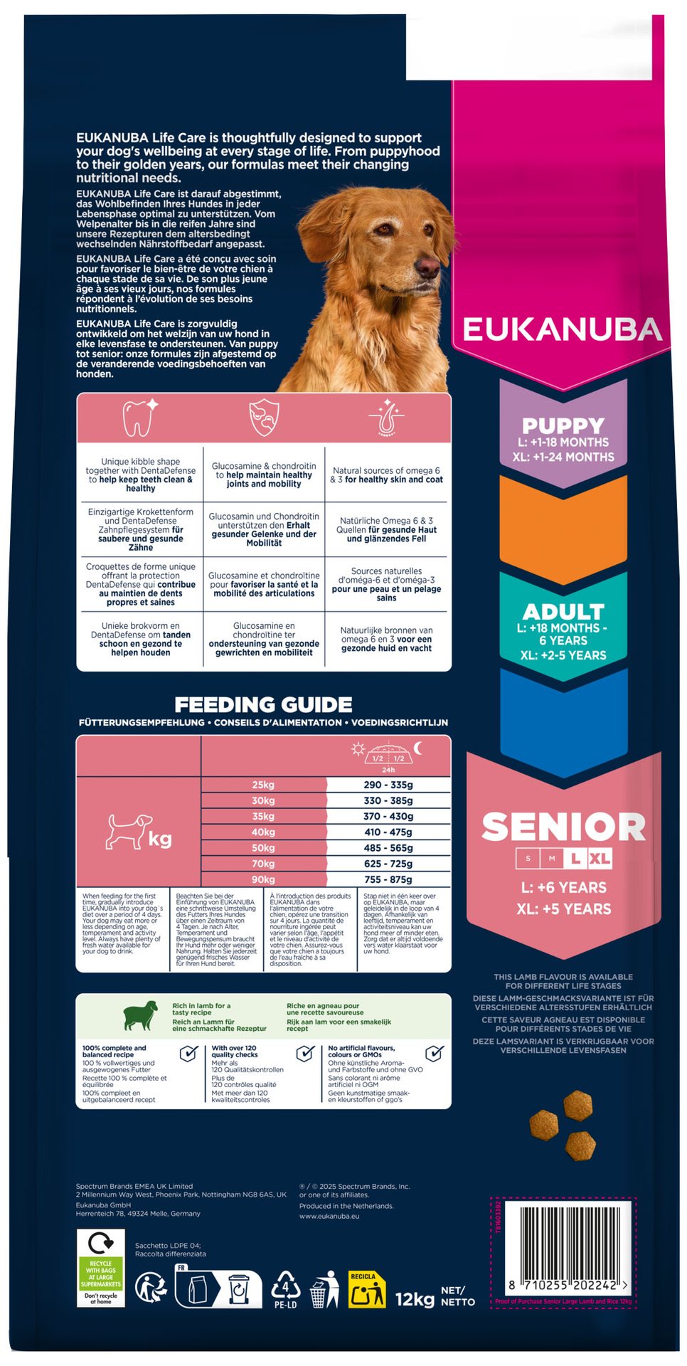 Krmivo EUKANUBA Senior Large rich in lamb 12 kg-KS