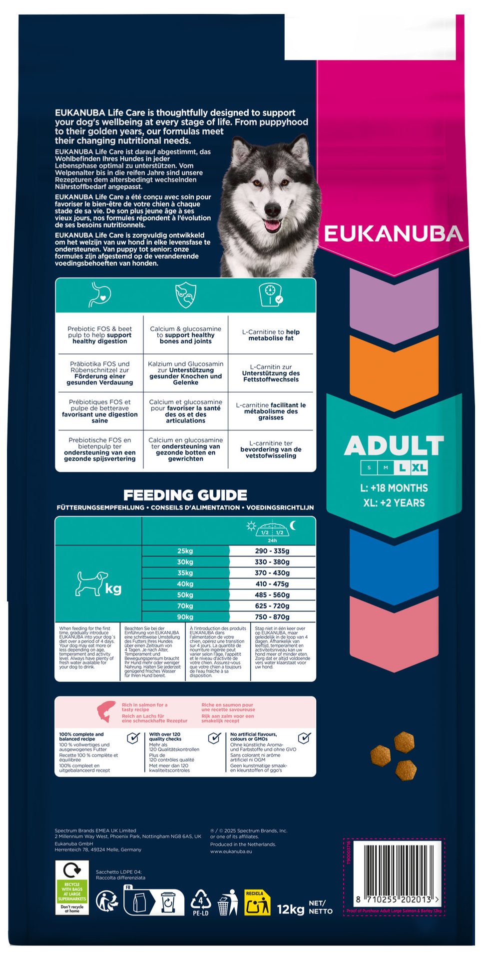 Krmivo EUKANUBA Adult Large rich in salmon and barley 12kg-KS