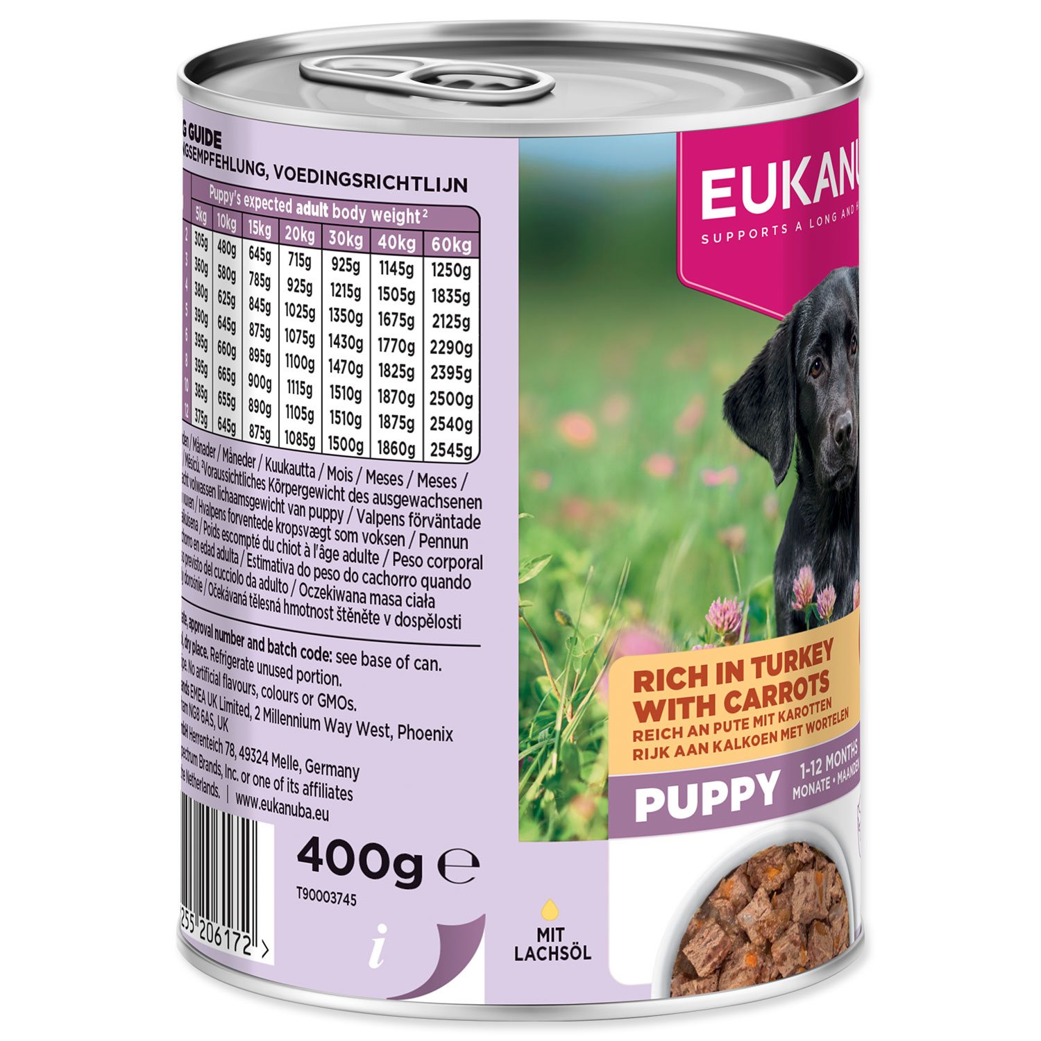 Konzerva EUKANUBA Puppy bohatá na krůtí s mrkví 400 g-KS
