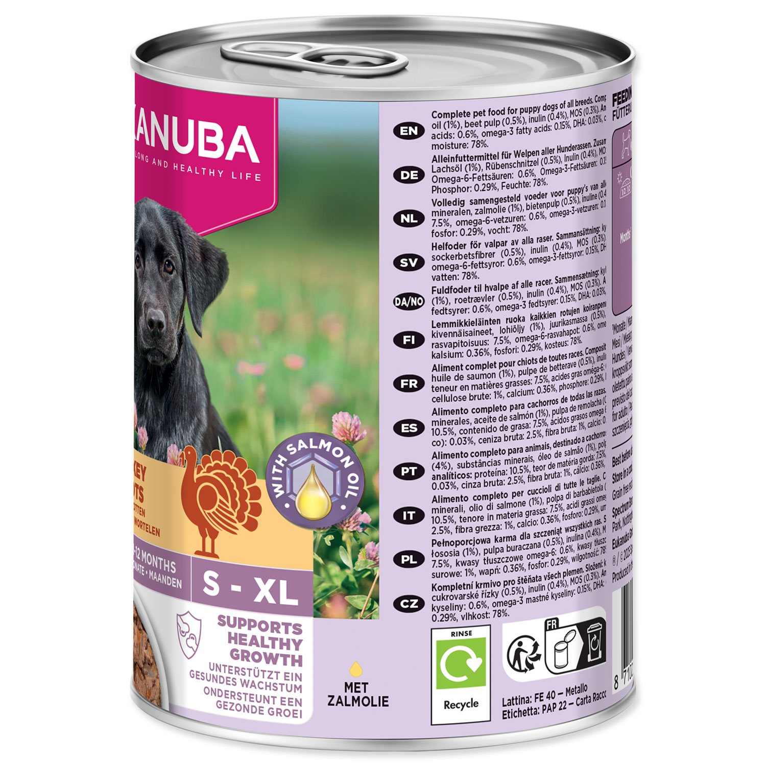 Konzerva EUKANUBA Puppy bohatá na krůtí s mrkví 400 g