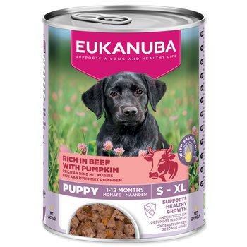 Konzerva EUKANUBA Puppy bohotá na hovězí s dýní 400 g -KS