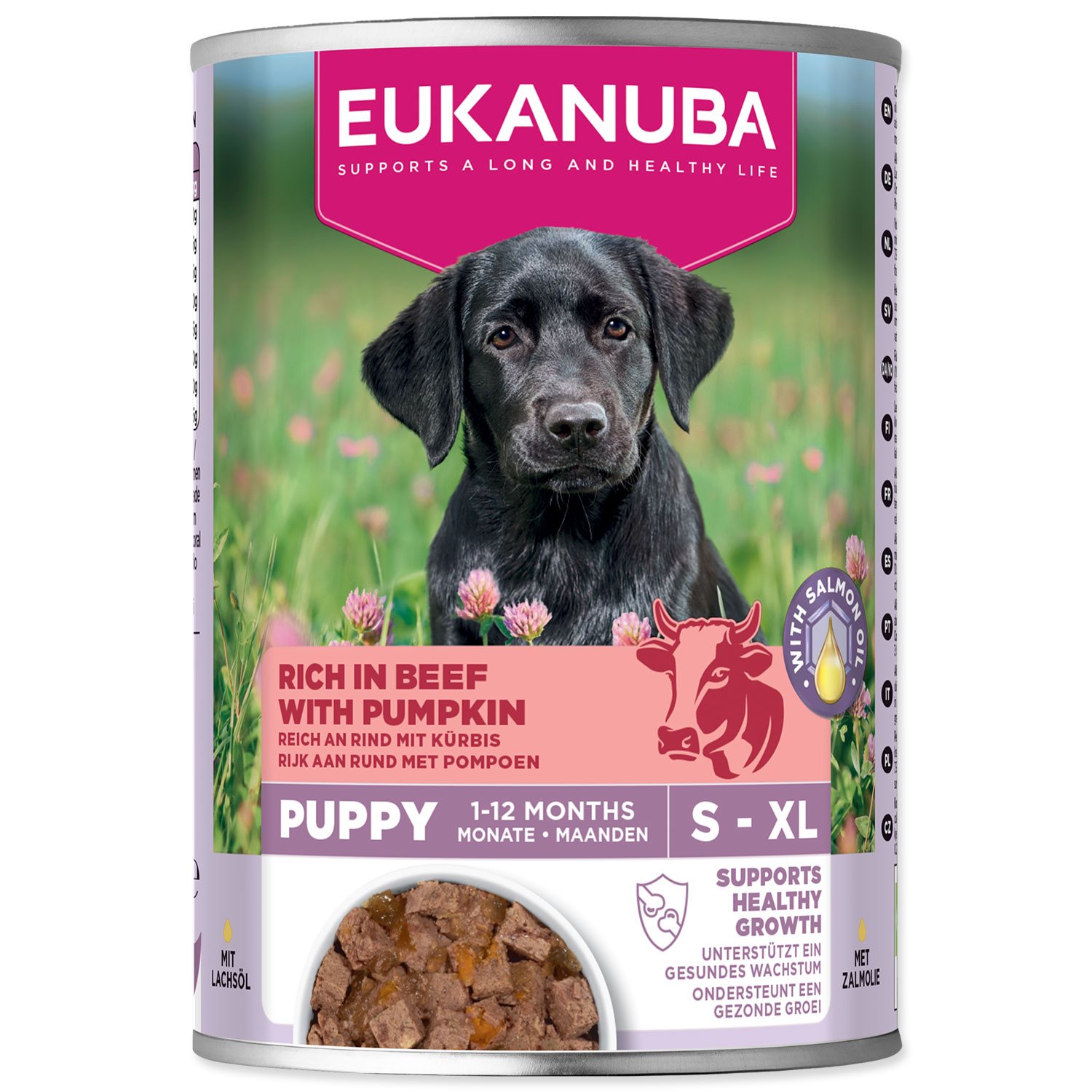 Konzerva EUKANUBA Puppy bohotá na hovězí s dýní 400 g -KS