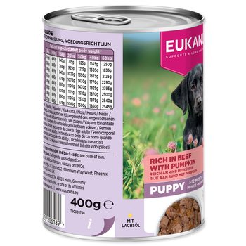 Konzerva EUKANUBA Puppy bohatá na hovězí s dýní 400 g -KS
