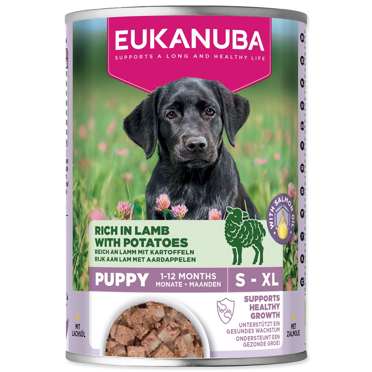 Konzerva EUKANUBA Puppy bohatá na jehněčí s bramborami 400 g-KS