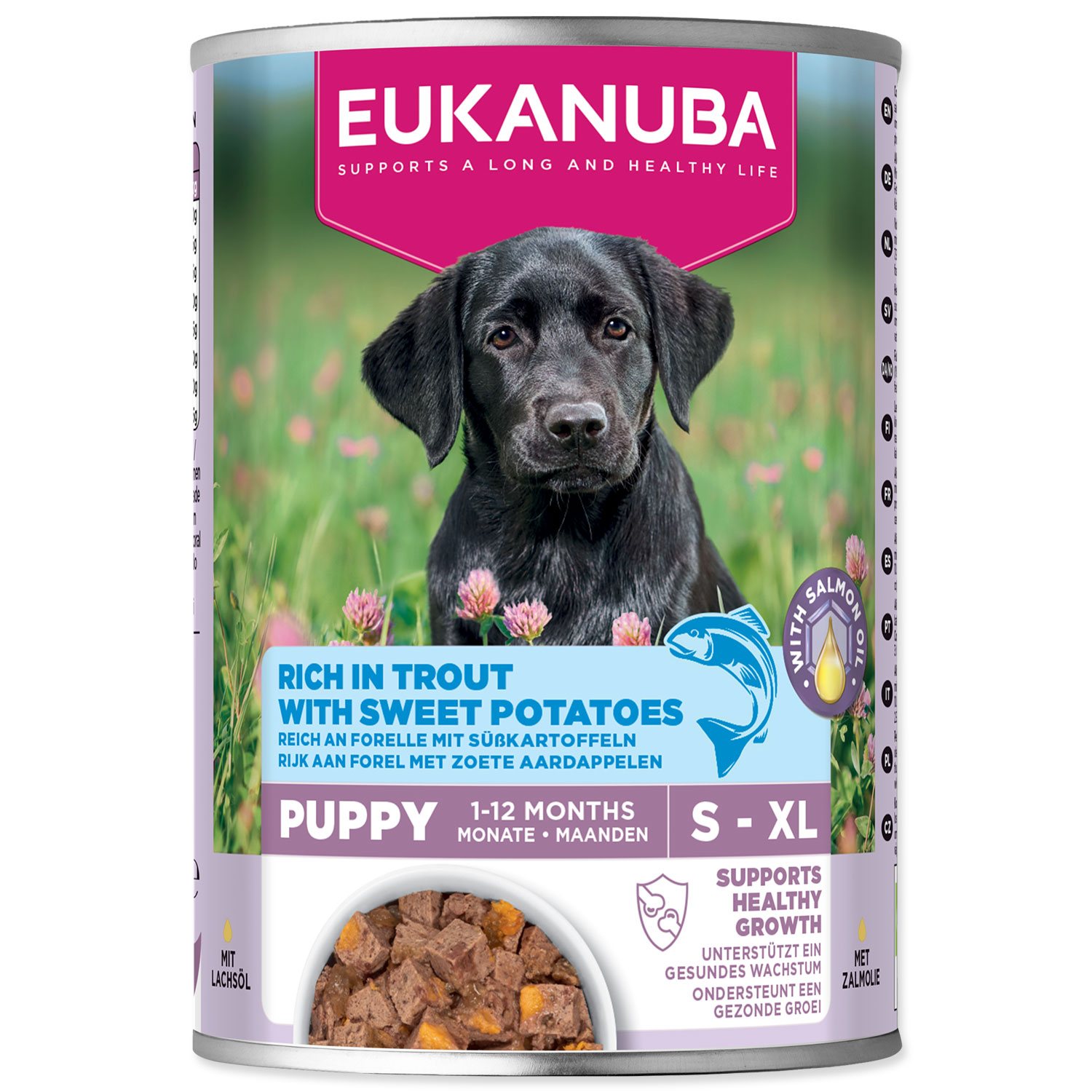 Konzerva EUKANUBA Puppy bohatá na pstruha s batáty 400 g-KS
