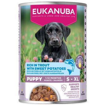 Konzerva EUKANUBA Puppy bohatá na pstruha s batáty 400 g-KS