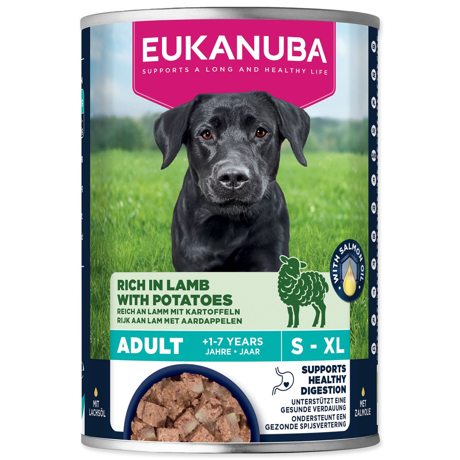 Konzerva EUKANUBA Adult bohatá na jehněčí s bramborami 400 g-KS