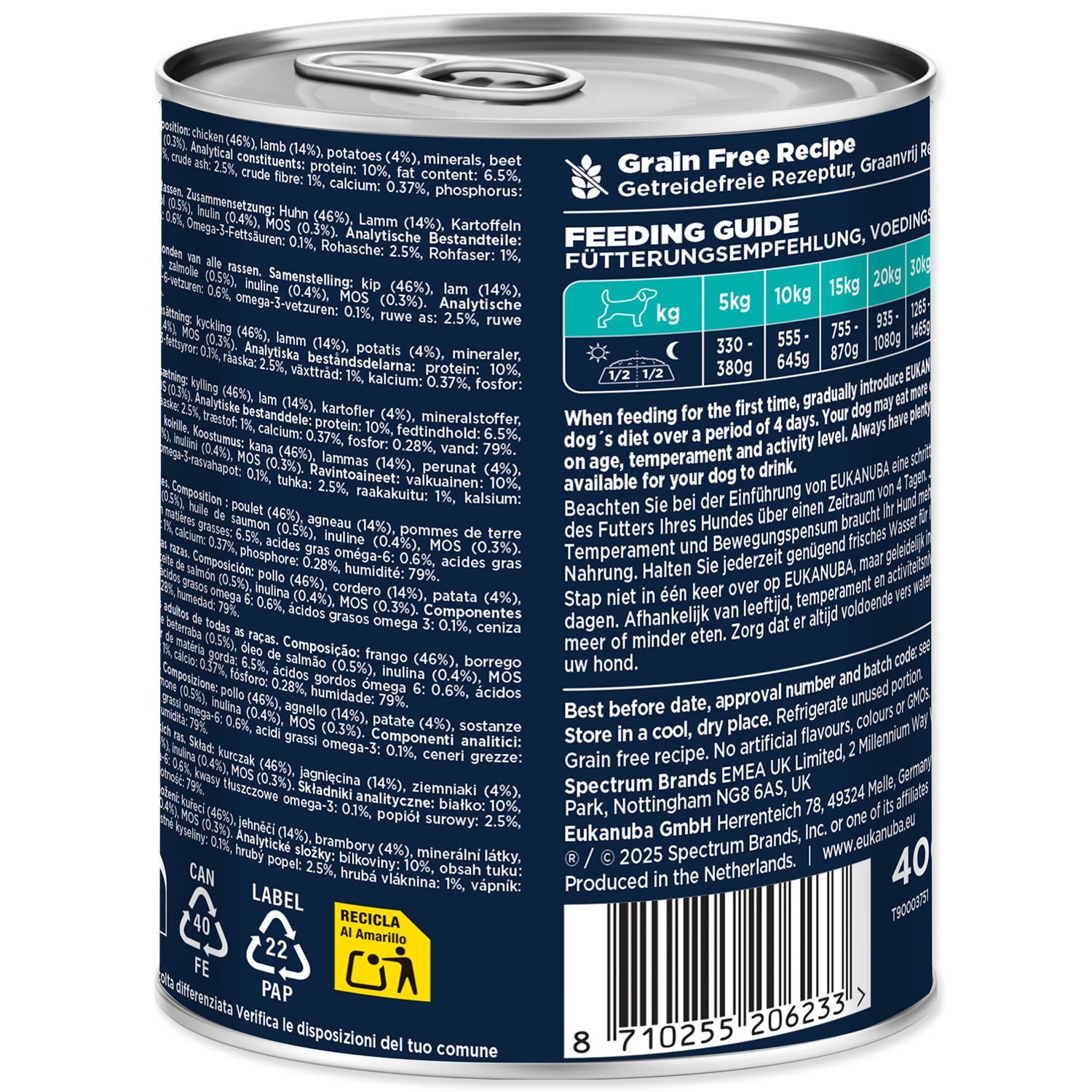 Konzerva EUKANUBA Adult bohatá na jehněčí s bramborami 400 g-KS