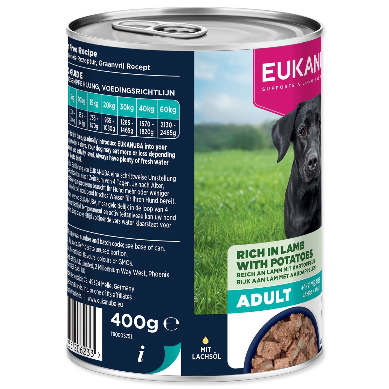 Konzerva EUKANUBA Adult bohatá na jehněčí s bramborami 400 g-KS