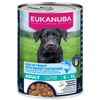 Konzerva EUKANUBA Adult bohatá na pstruha s batáty 400 g-KS