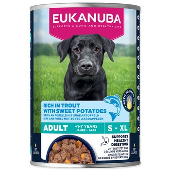 Konzerva EUKANUBA Adult bohatá na pstruha s batáty 400 g-KS