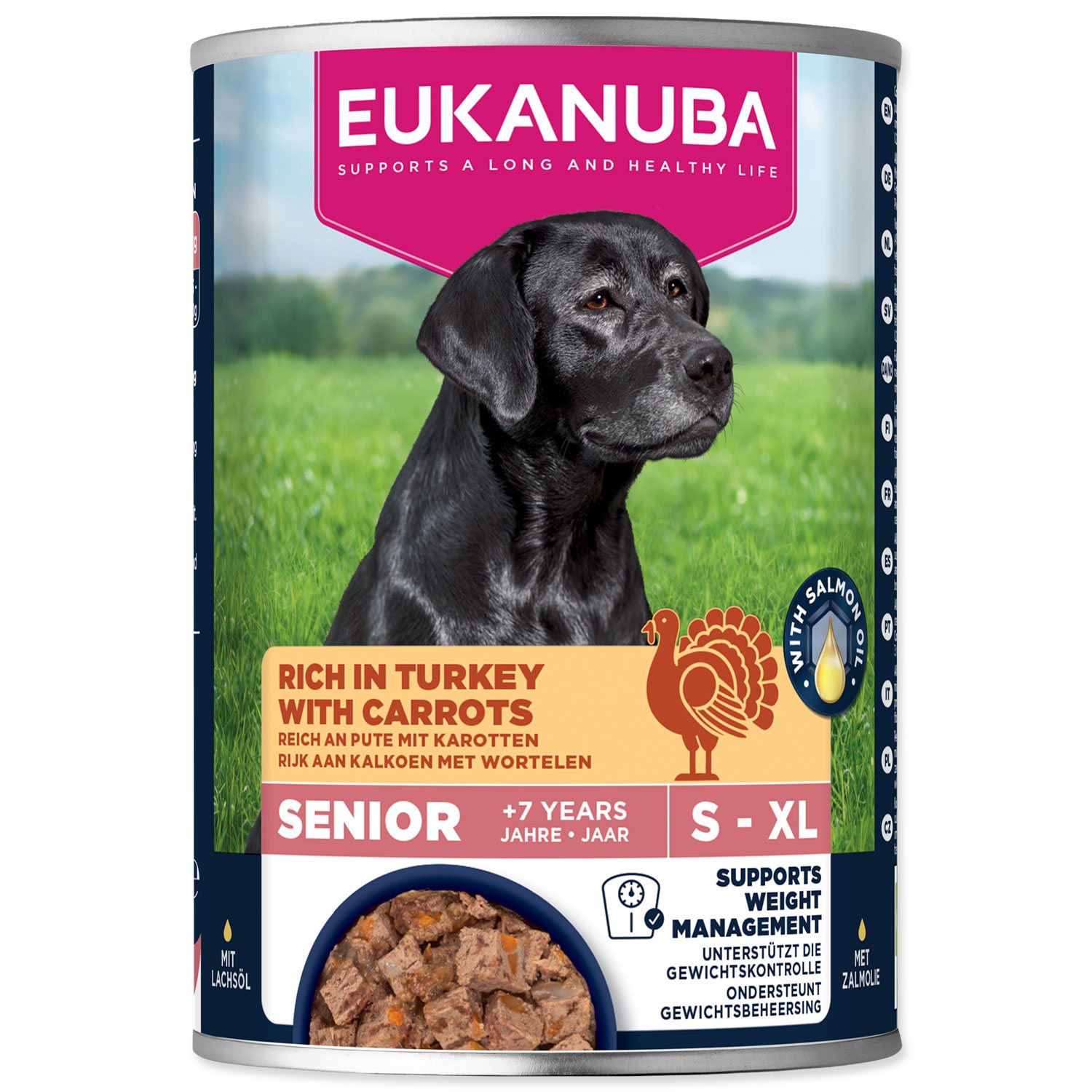 Konzerva EUKANUBA Senior bohatá na krůtí s mrkví 400 g-KS