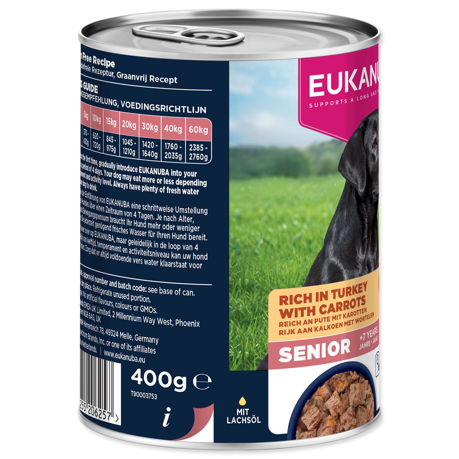 Konzerva EUKANUBA Senior bohatá na krůtí s mrkví 400 g-KS