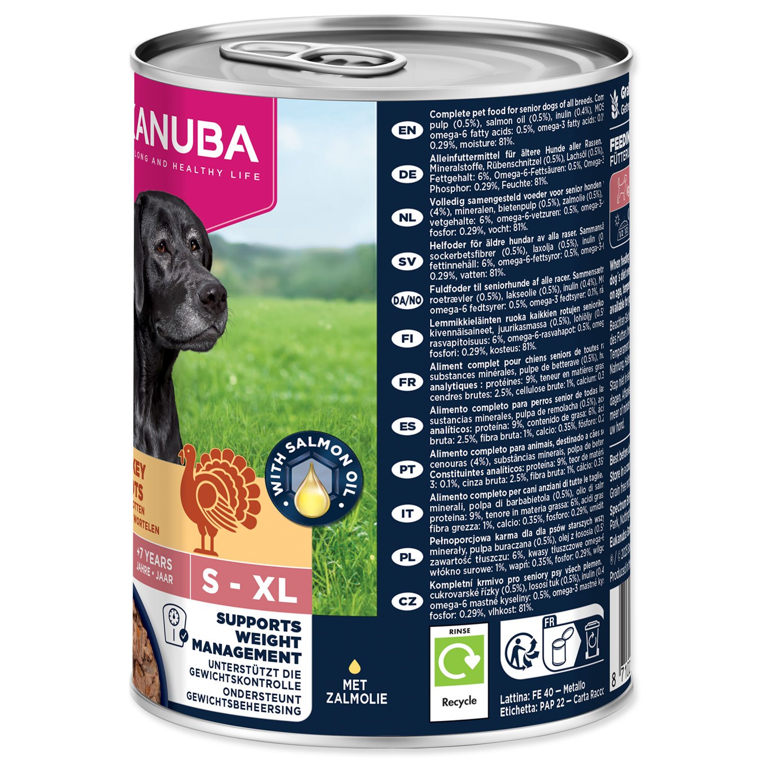 Konzerva EUKANUBA Senior bohatá na krůtí s mrkví 400 g