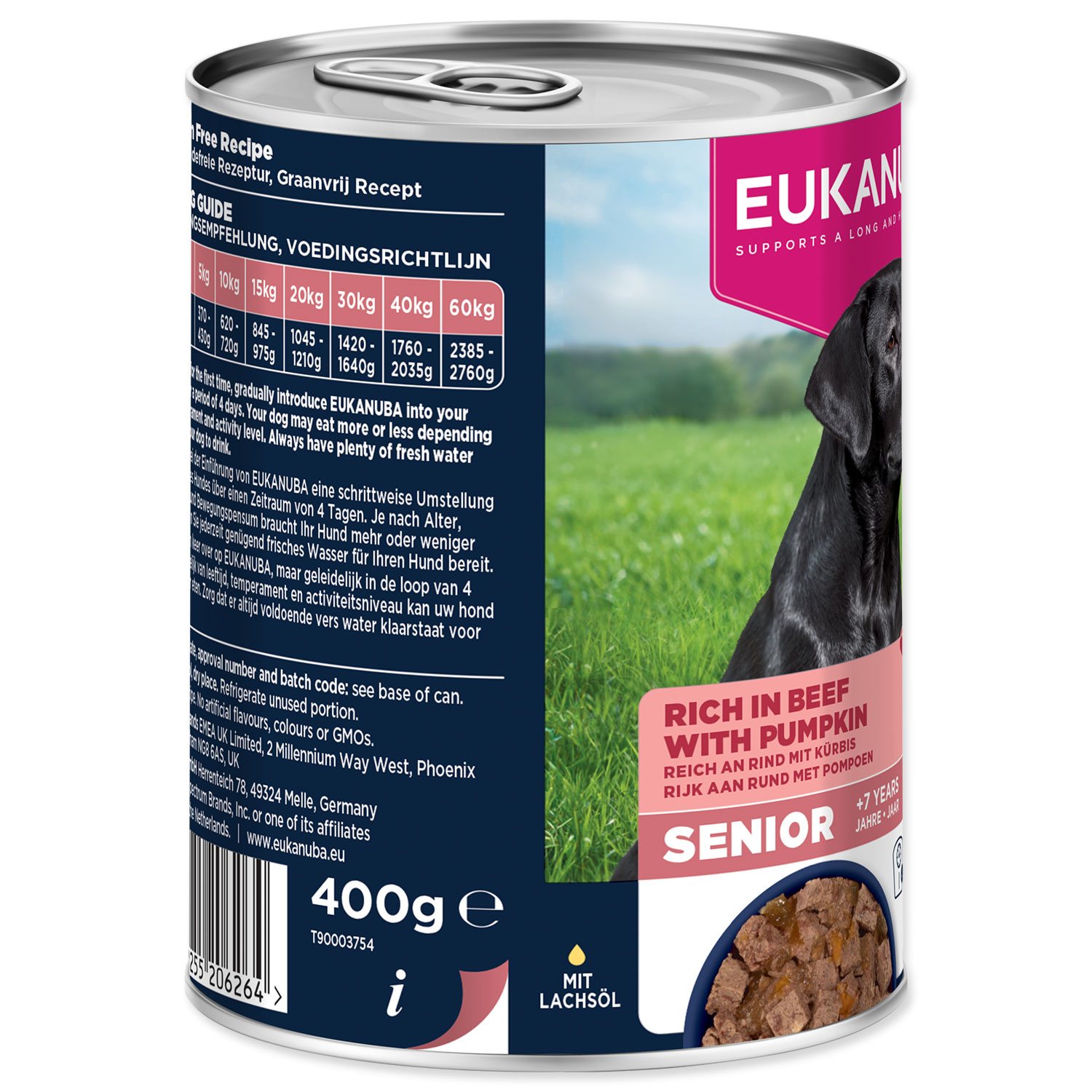 Konzerva EUKANUBA senior bohatá na hovězí s dýní 400 g-KS