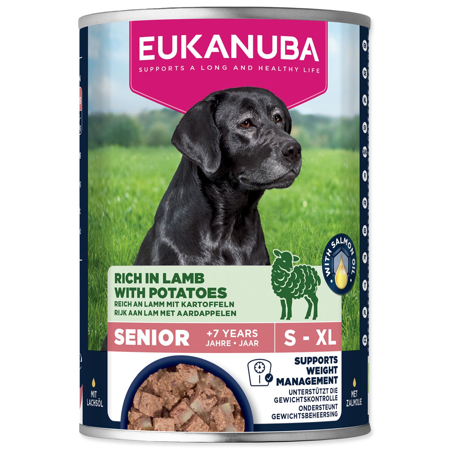 Konzerva EUKANUBA Senior bohatá na jehněčí s bramborami 400 g-KS