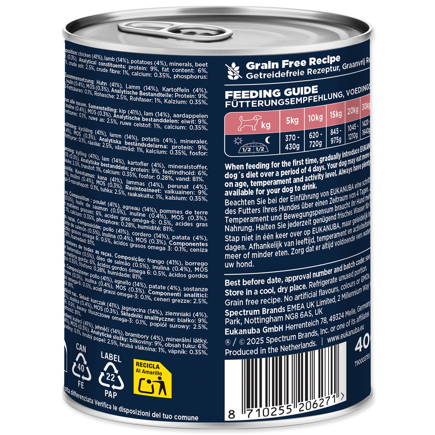 Konzerva EUKANUBA Senior bohatá na jehněčí s bramborami 400 g-KS