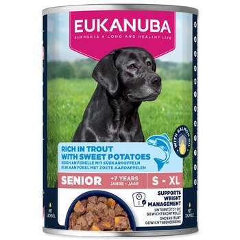 Konzerva EUKANUBA Senior bohatá na pstruha s batáty 400 g -KS