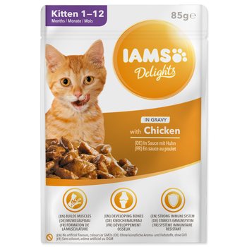 Kapsička IAMS Delights Kitten kuře v omáčce 85g-KARTON