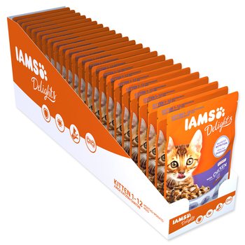 Kapsička IAMS Delights Kitten kuře v omáčce 85g-KARTON
